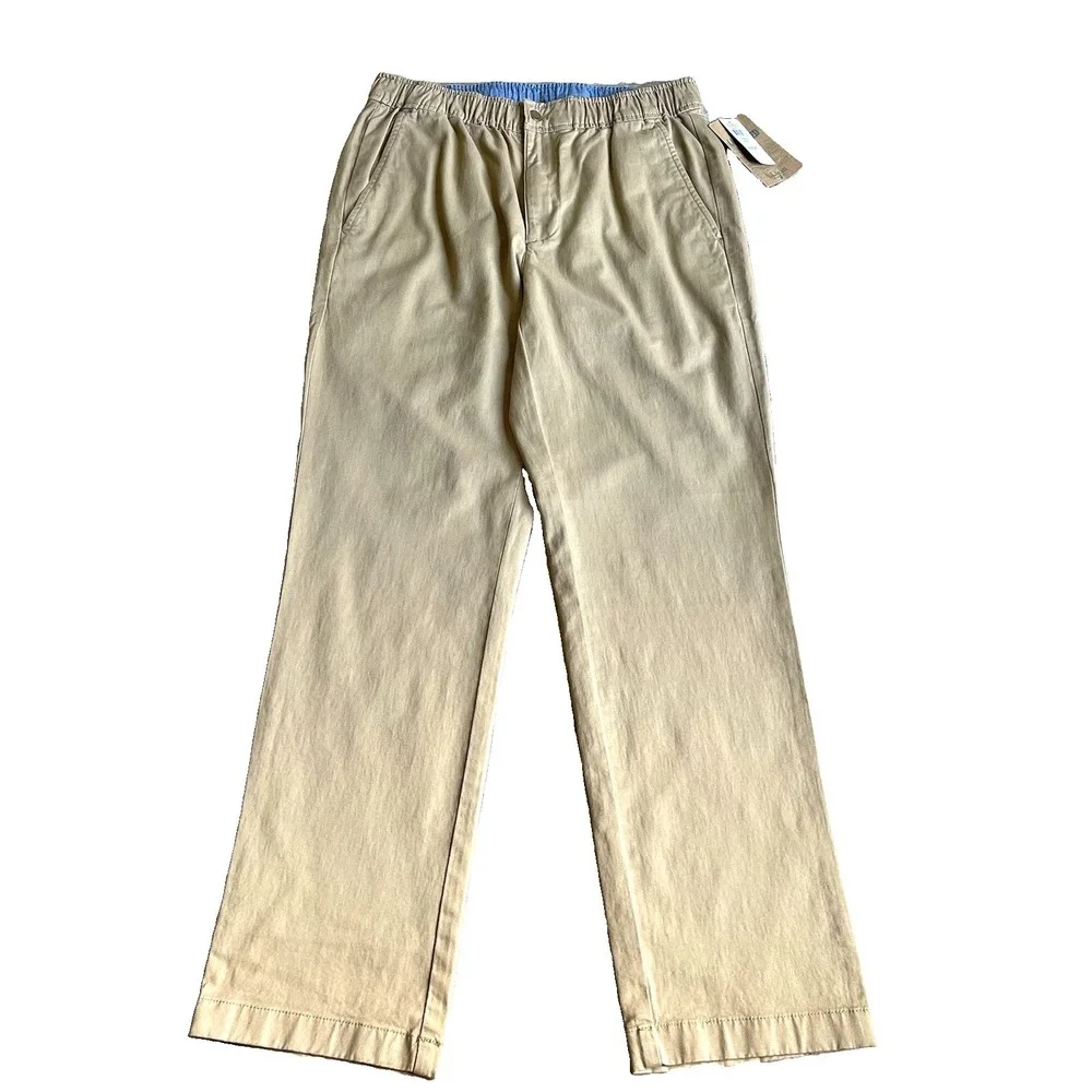 LL Bean Pants Mens 30x29 Lakewashed Standard Fit Straight Gray Khaki Lot Of 2